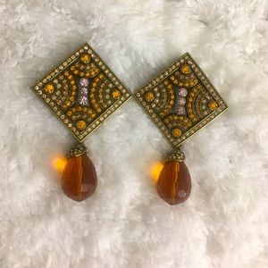 LaVintage Custom Diamond Shape Swarovski Earrings